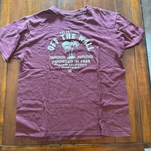 Vans Men's Burgundy Graphic Tee